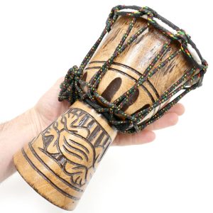 Djembe Drum Gecko Carving 20cm 3
