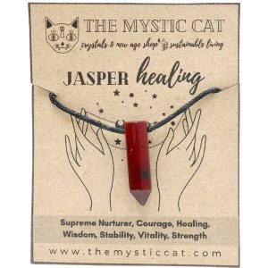 Jasper, Red Polished Point Necklace
