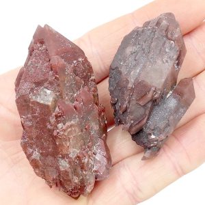 Quartz, Red Hematite Crystal Point (1-10)