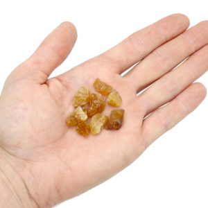Honey Opal rough specimen XS in hand